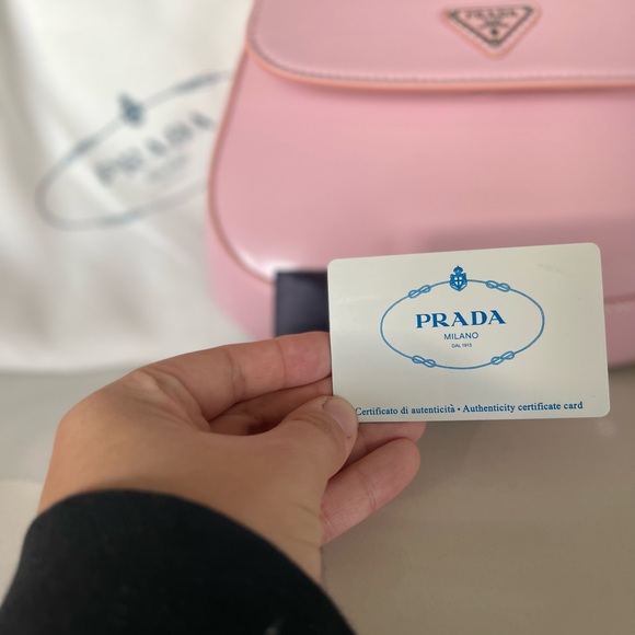 Prada Cleo Brushed Leather Shoulder Bag in Light Pink - Picture 5 of 5